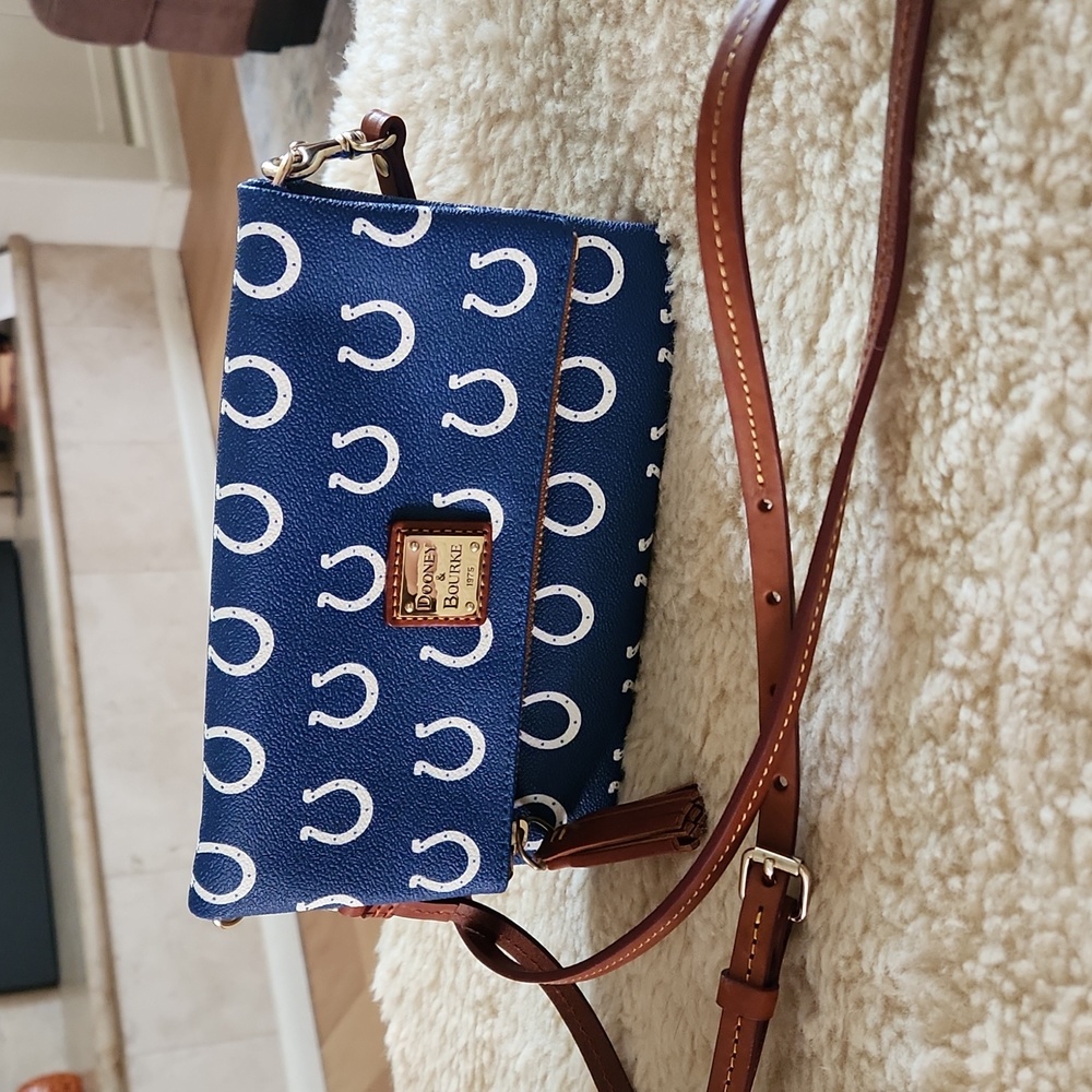 NWOT Dooney & Bourke Indianapolis Colts Foldover Crossbody Bag 🐎💙
